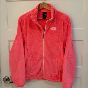 The North Face Women’s Bright Pink Furry Osito Zip Front Jacket